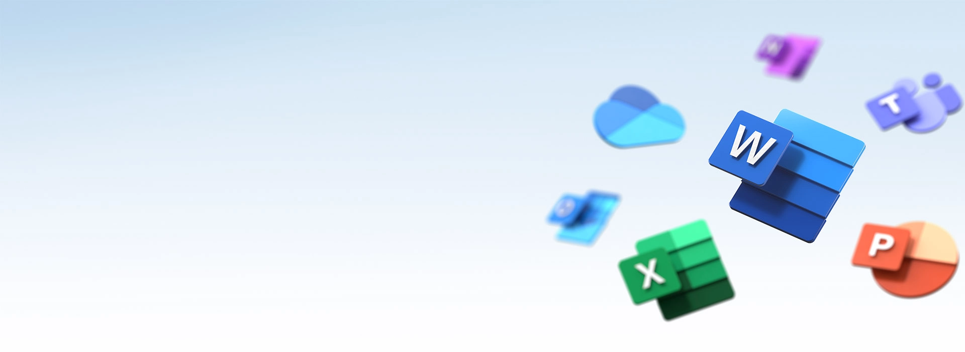 Verschillende logo's van microsoft applicaties.