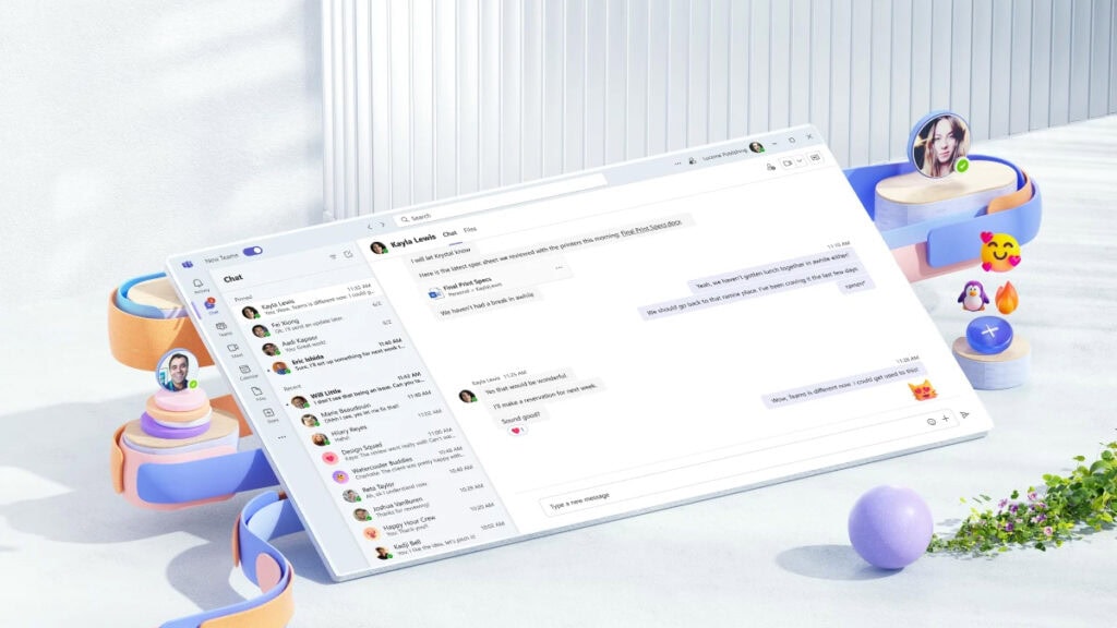 Een foto van een chat pagina binnen microsoft teams