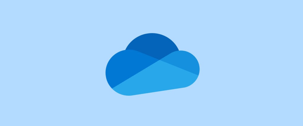 Blauw icoon van microsoft onedrive