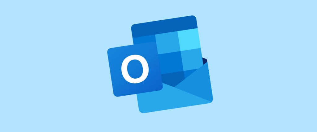 Blauw logo van Outlook