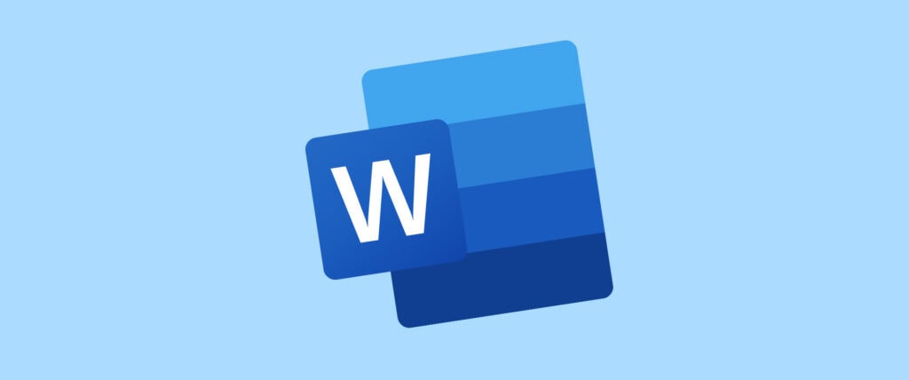 Blauw logo van microsoft Word