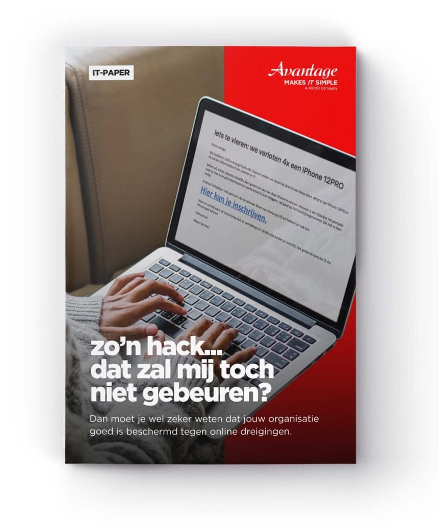 Foto online redpaper. Met als titel: zo'n hack.. dat zal mij toch niet gebeuren.